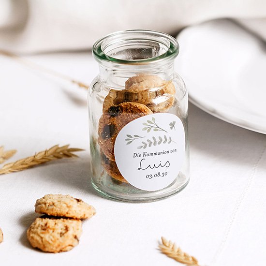 Große runde Aufkleber Kommunion