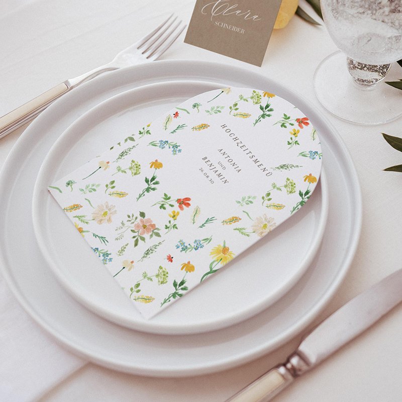 Menükarten zur Hochzeit
