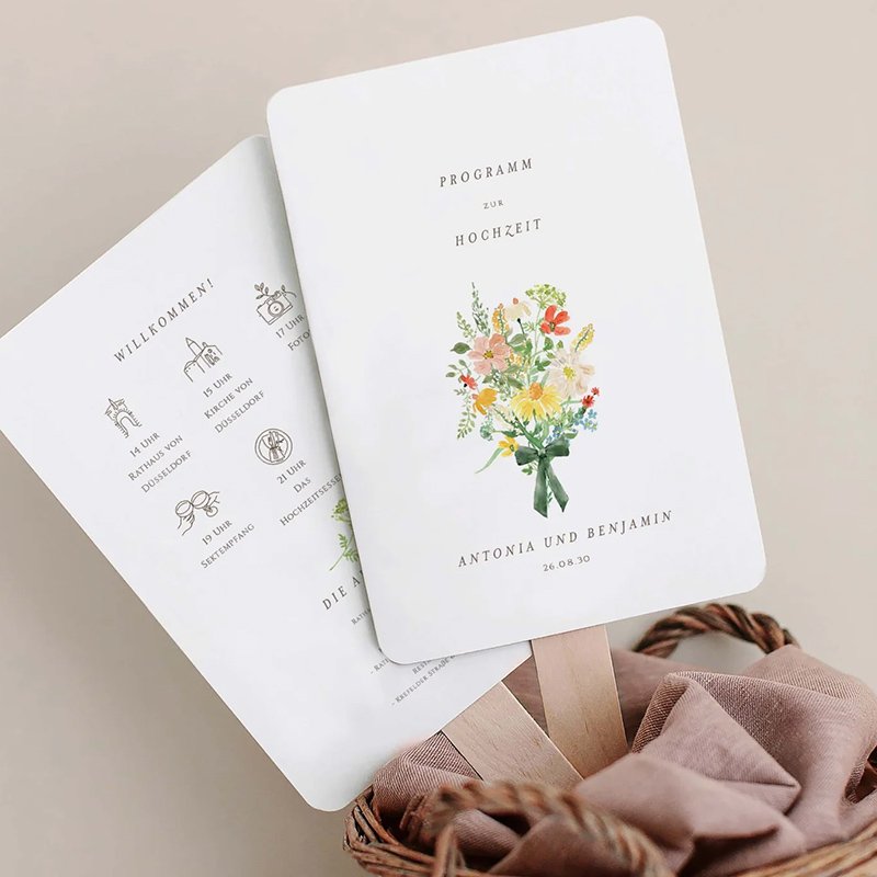 Programmfächer Hochzeit