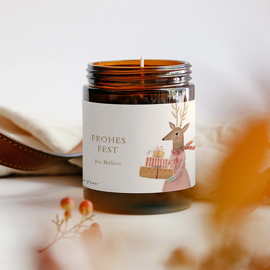 Kerze im Apothekerglas