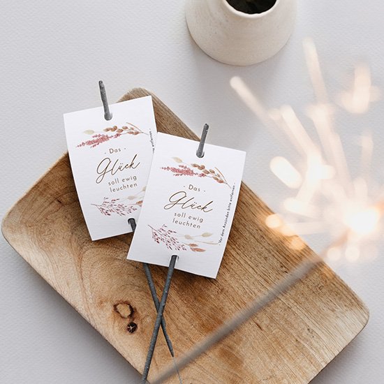 Wunderkerzen-Etikett