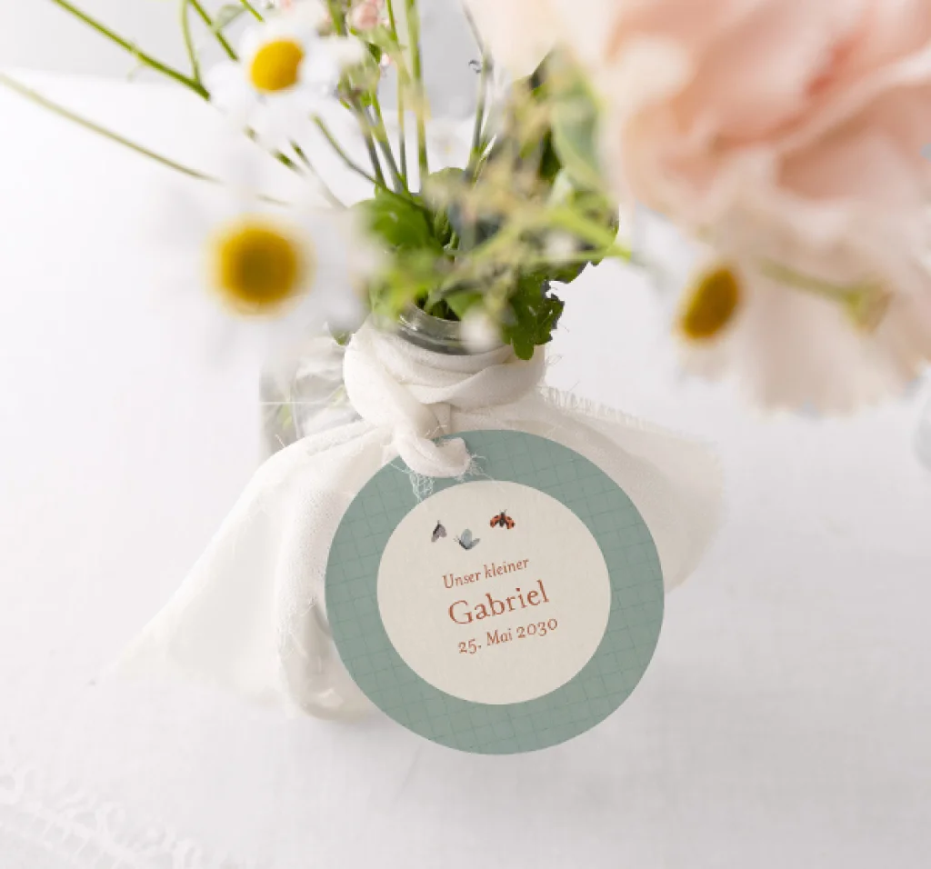 Runde Geschenkanhänger