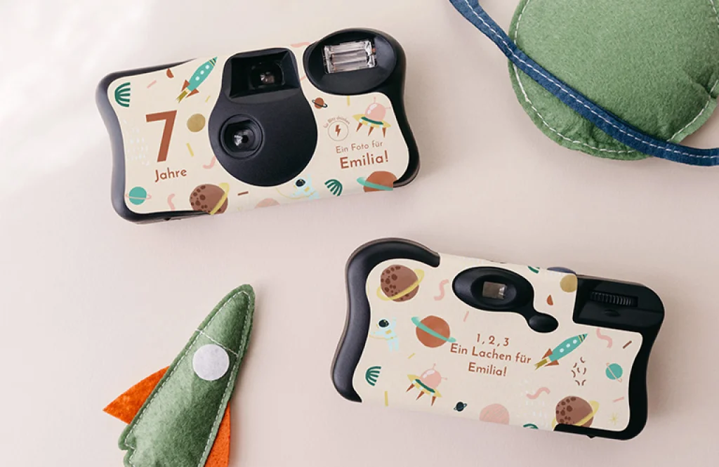 Aufkleber für Einwegkamera