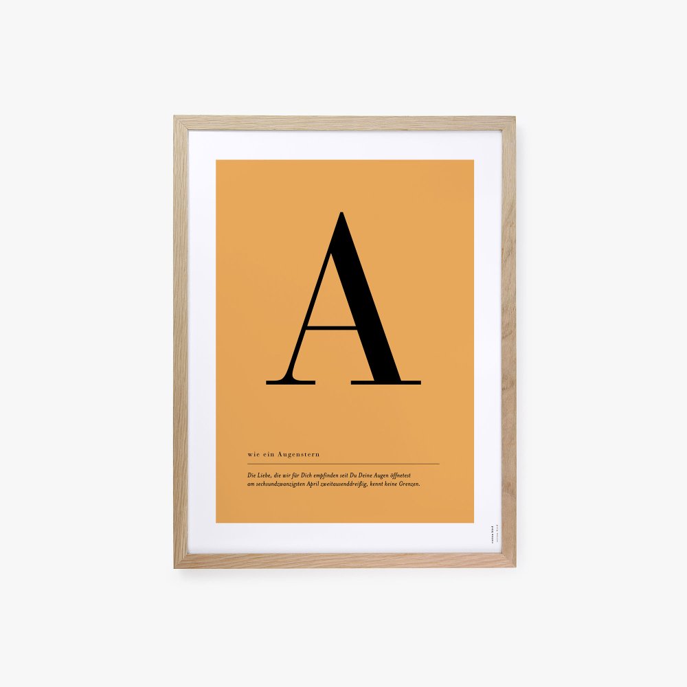 Buchstaben Poster