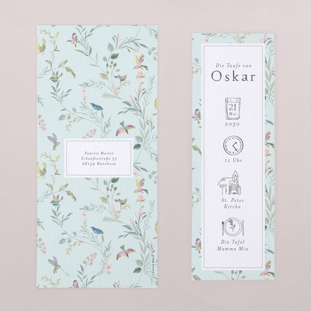 Vogelgezwitscher türkis